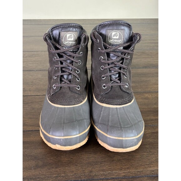 LaCrosse Men's Duck Suede Thinsulate Winter Outdoor Snow Ankle Lace Boots Size 8 - Picture 2 of 6